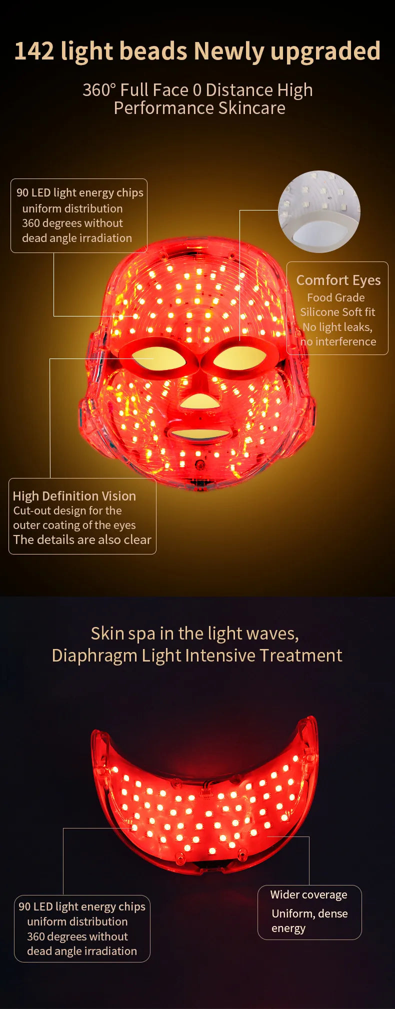 LumiraGlow Red Light Therapy Face Mask — Spa Results at Home