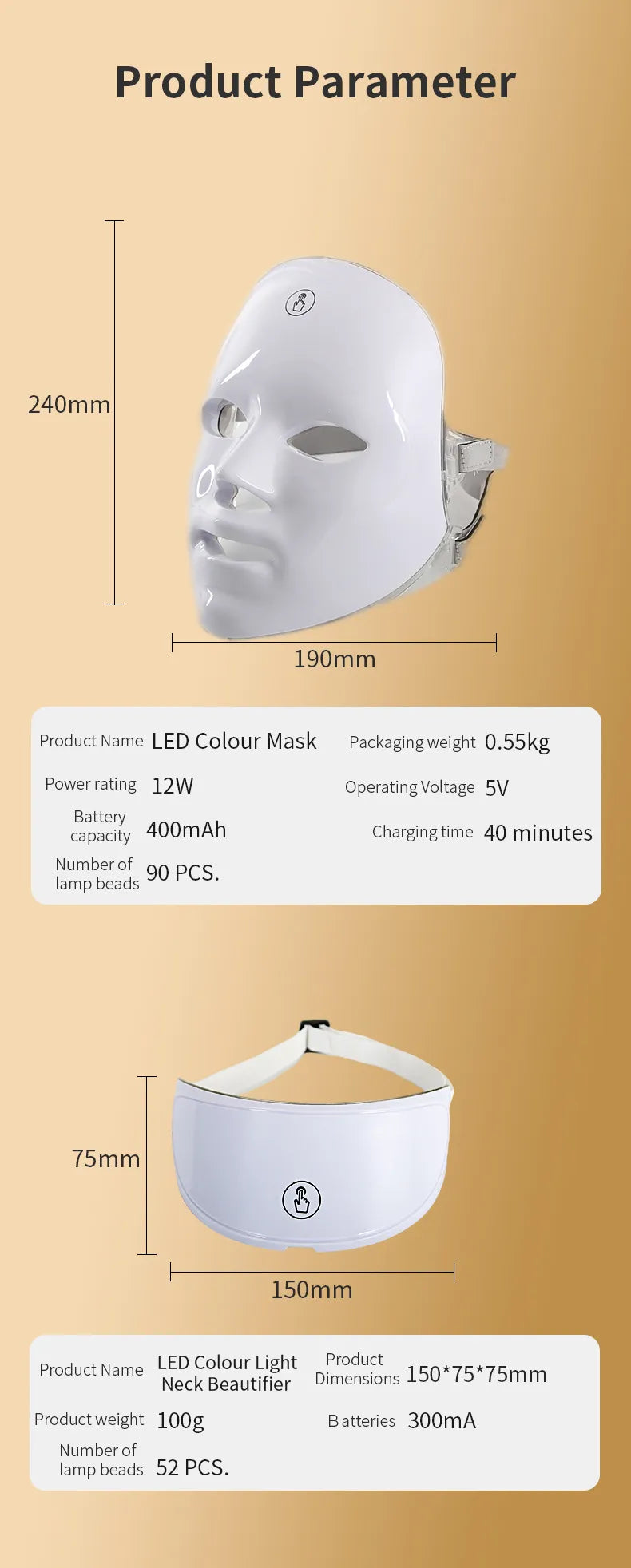 LumiraGlow Red Light Therapy Face Mask — Spa Results at Home
